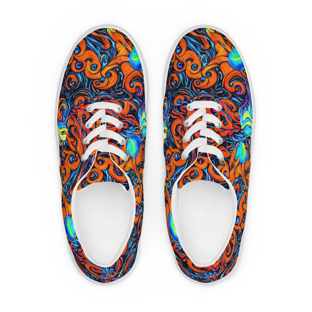 Inferno Current on Men's Lace-Up Canvas Shoes — Front