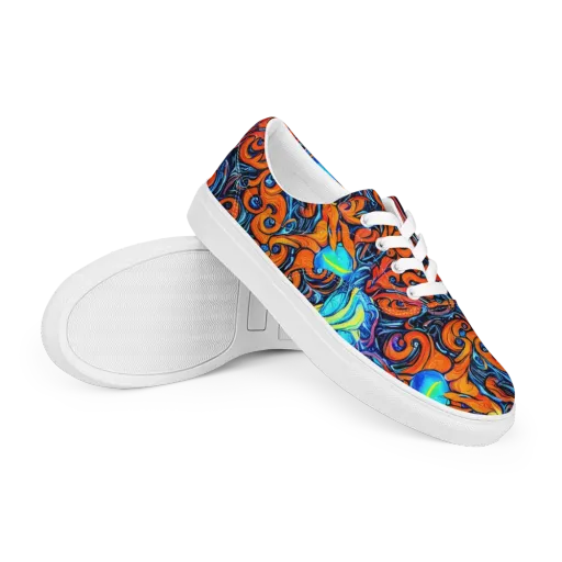 Inferno Current on a Men's Lace-Up Canvas Shoes