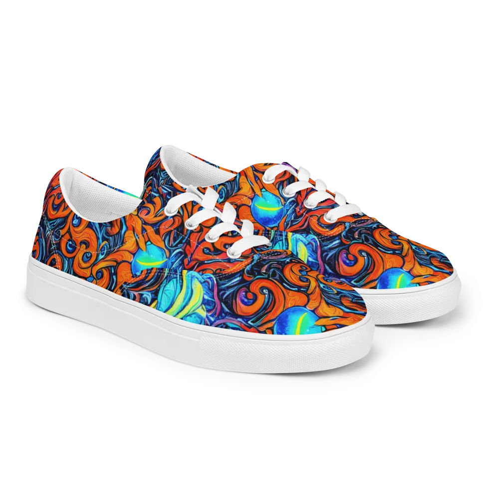 Inferno Current on Men's Lace-Up Canvas Shoes — Right Front