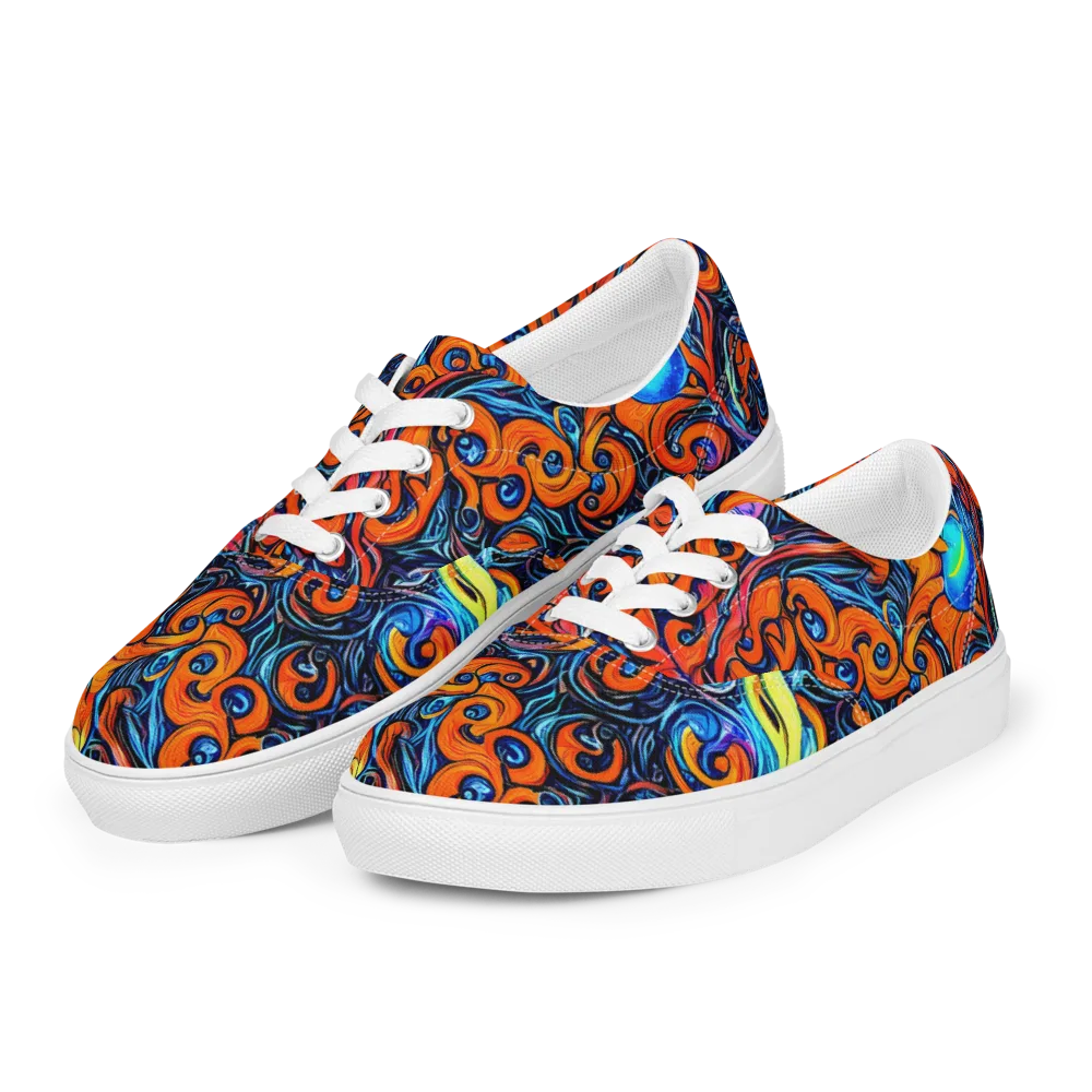 Inferno Current on Men's Lace-Up Canvas Shoes — Left Front