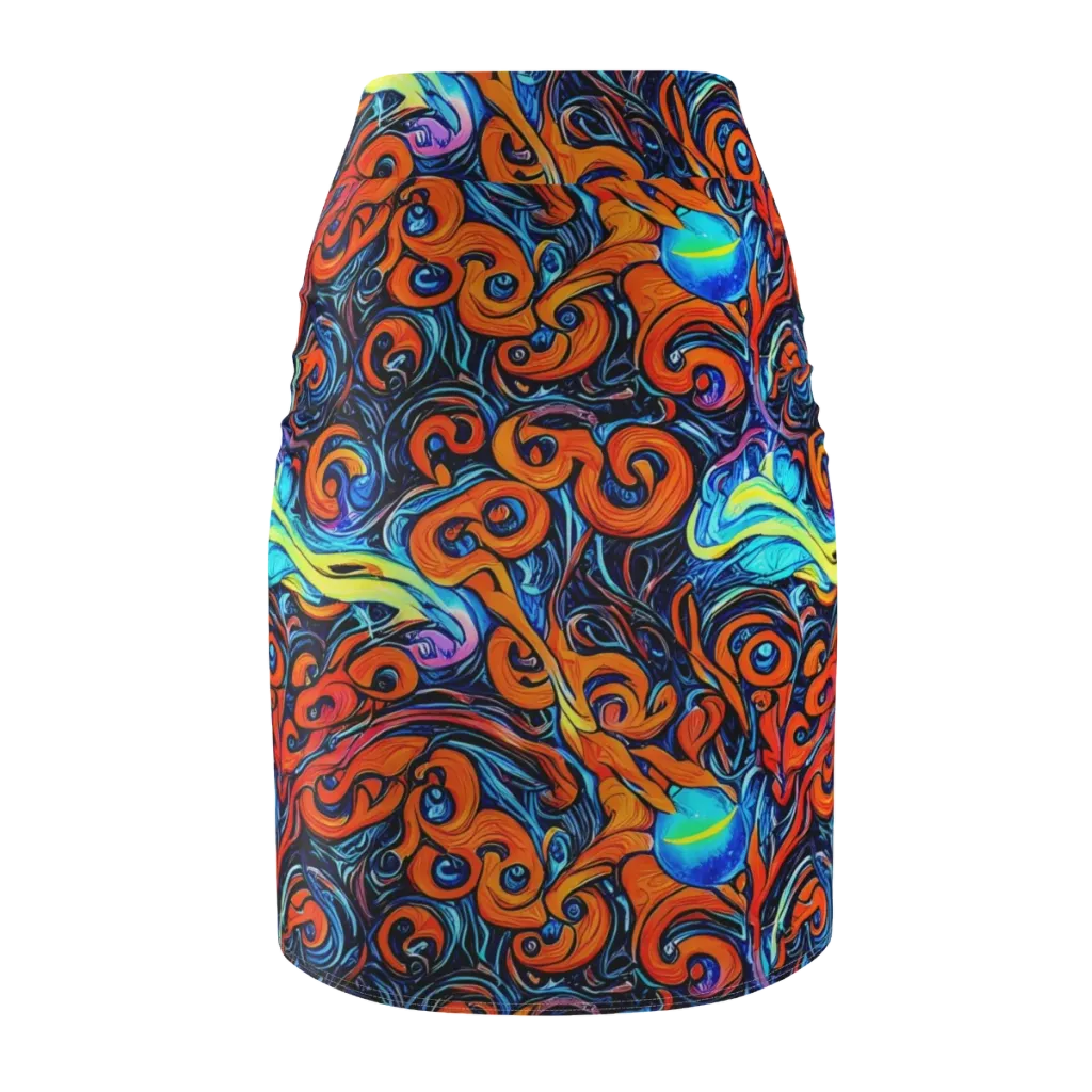 Inferno Current on Pencil Skirt — Back