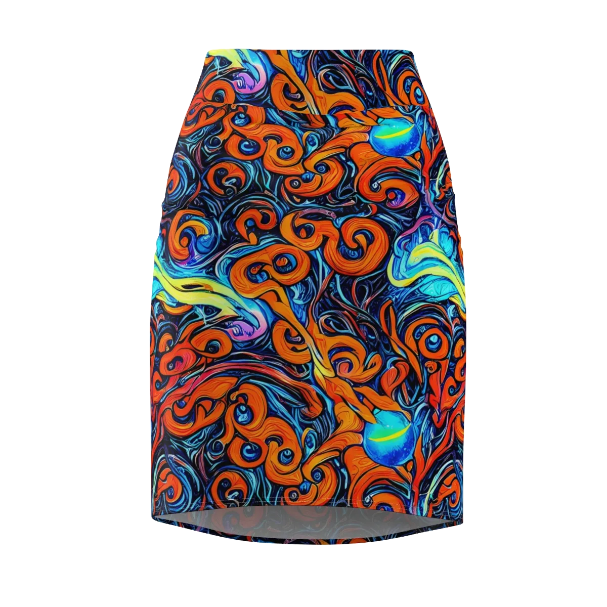 Inferno Current on Pencil Skirt — Front