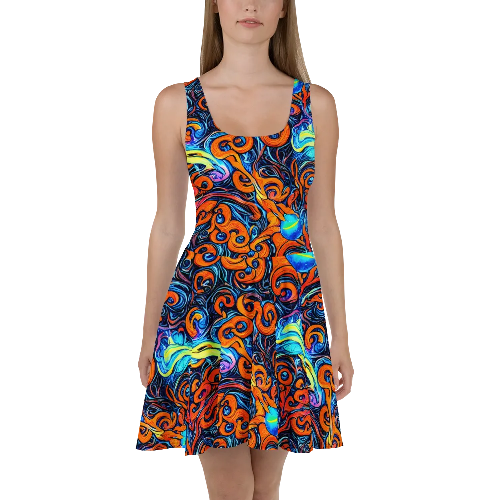 Inferno Current on Skater Dress — Front