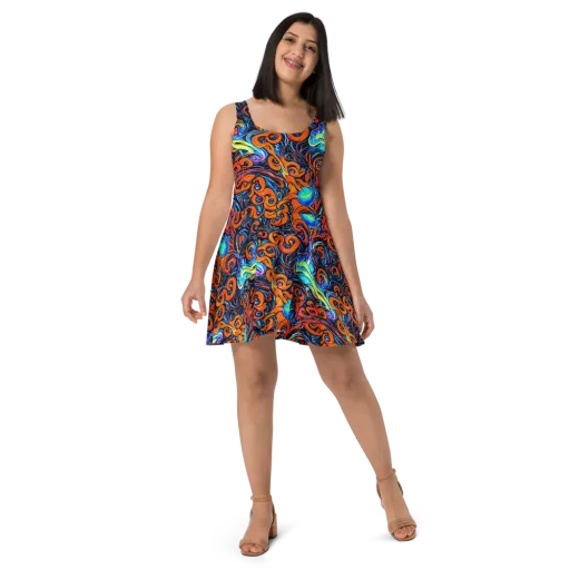 Inferno Current on a Skater Dress