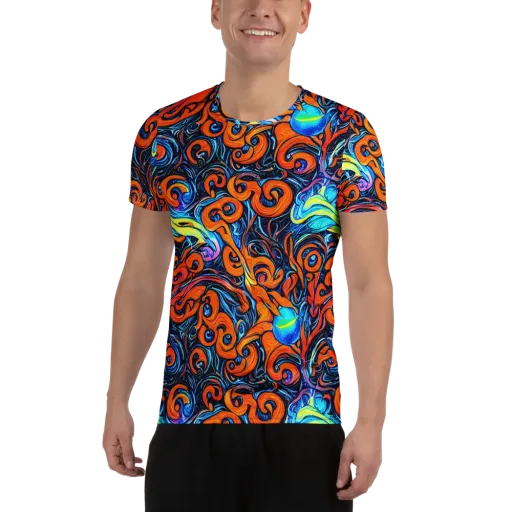 Inferno Current on a Men's Athletic T-Shirt
