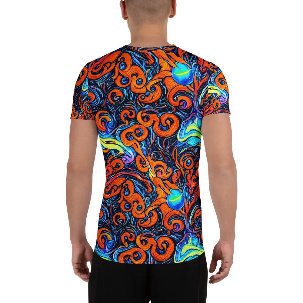 Inferno Current on Men's Athletic T-Shirt — Back