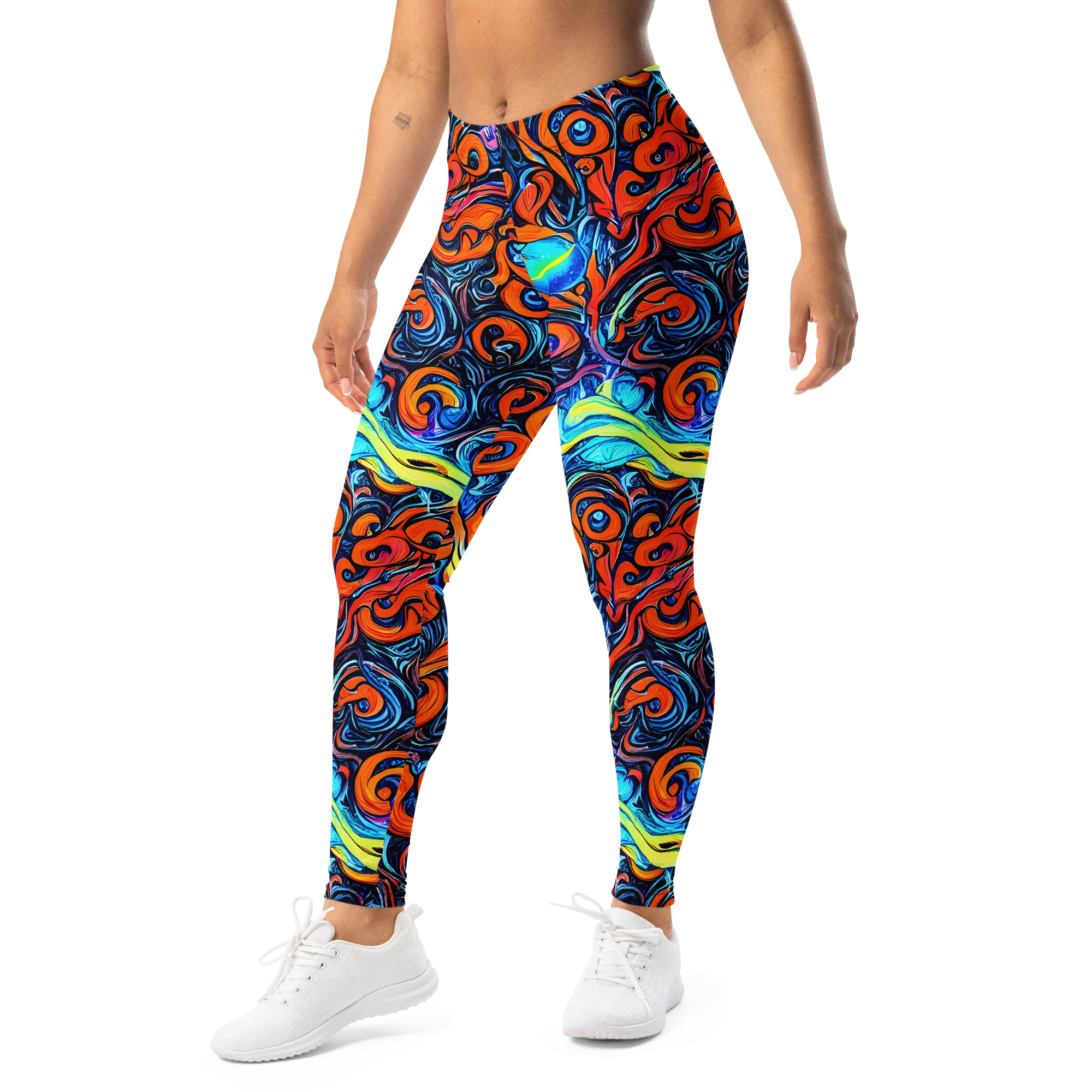 Inferno Current on Leggings — Left Front