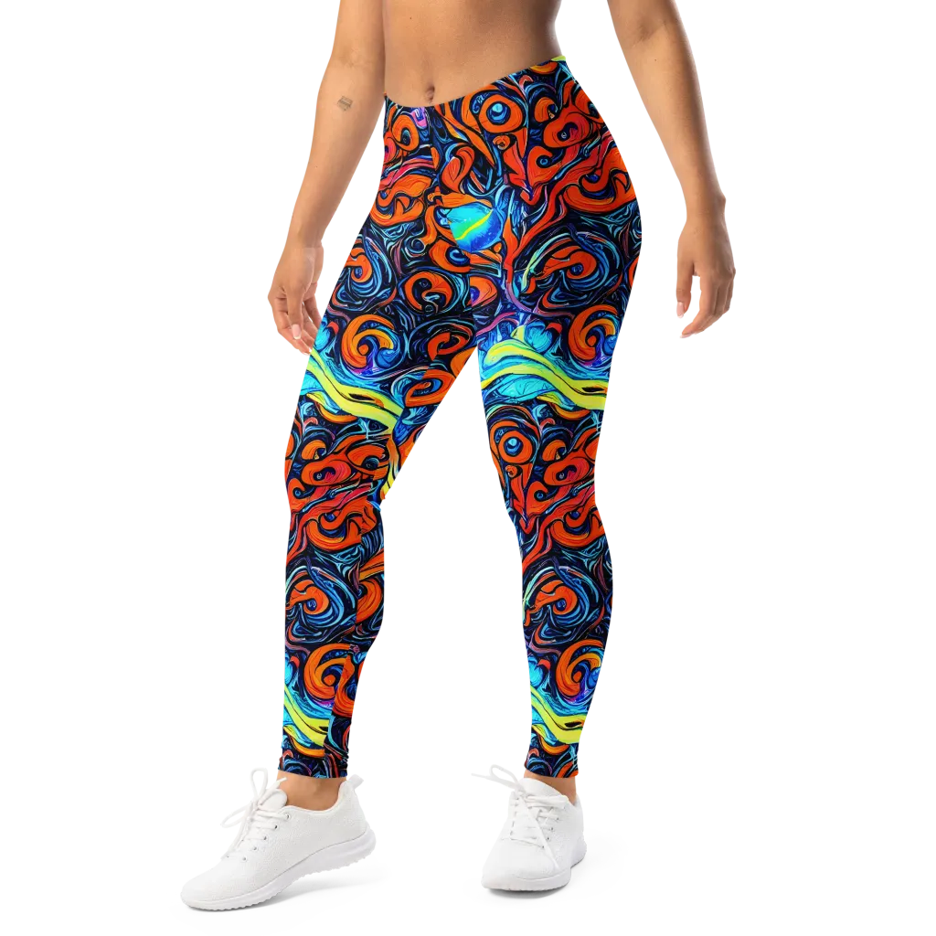 Inferno Current on Leggings — Left Front