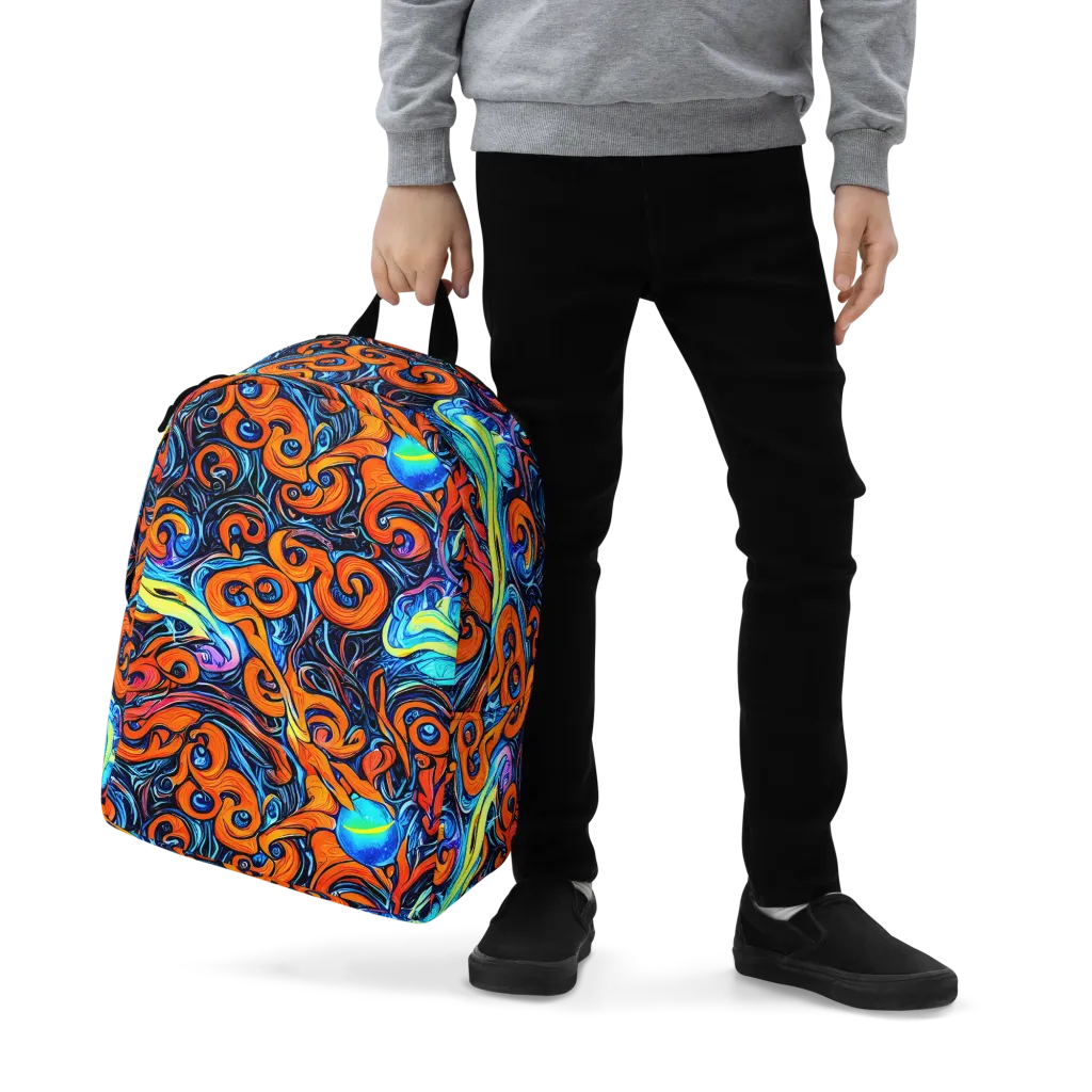 Inferno Current on Minimalist Backpack — Zoomed-in