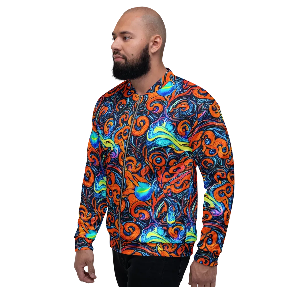 Inferno Current on Bomber Jacket — Left