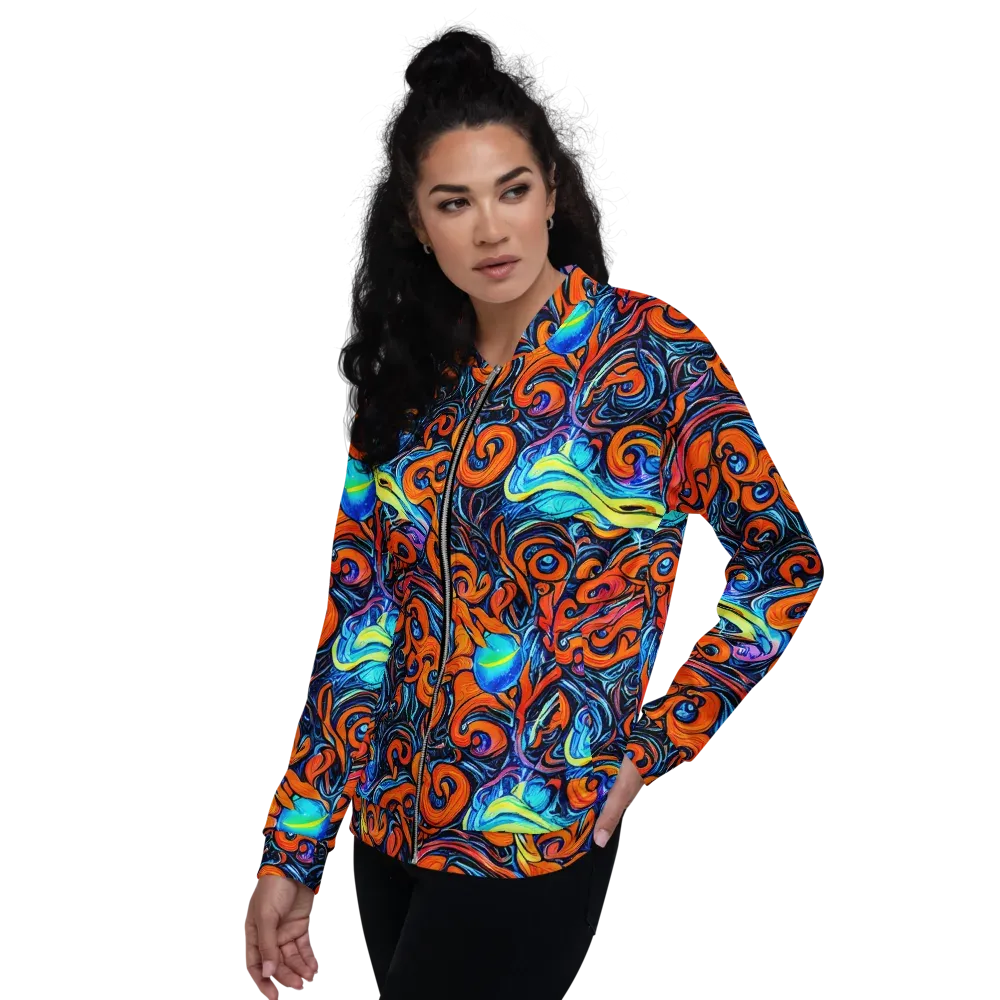 Inferno Current on Bomber Jacket — Left