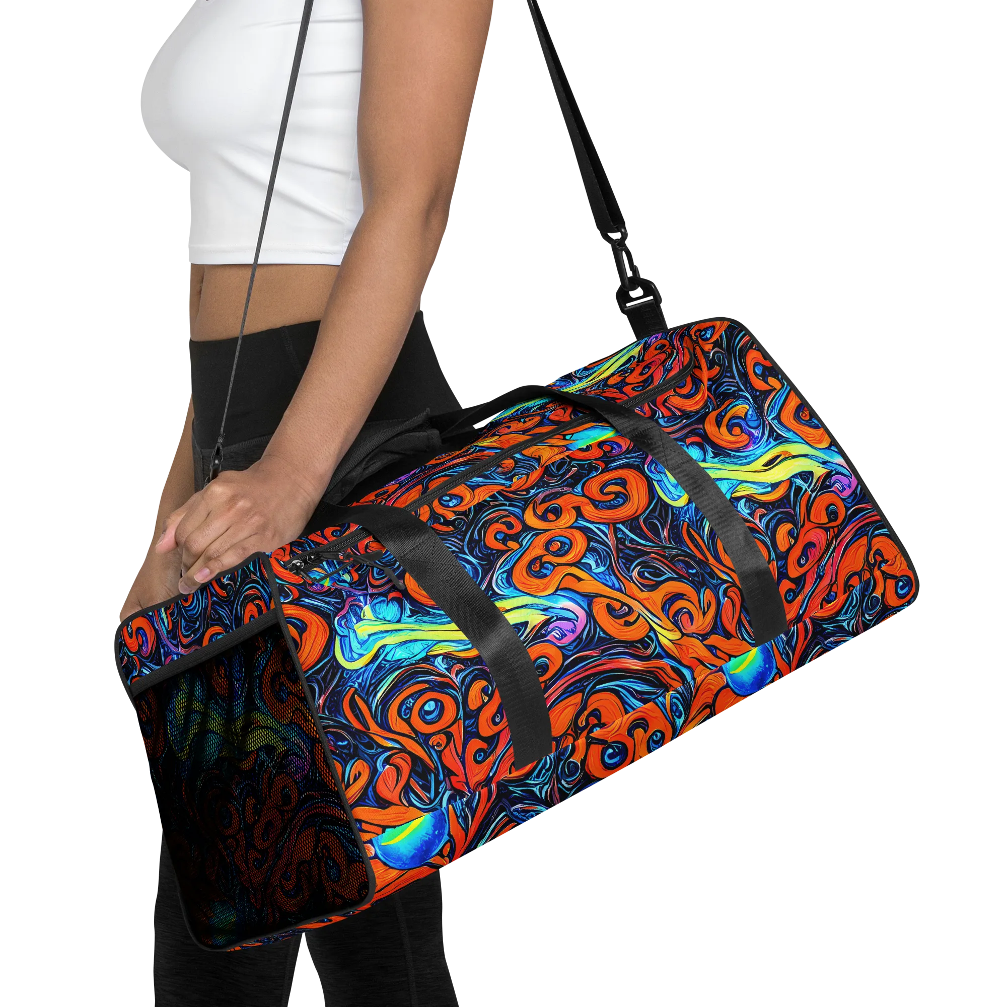 Inferno Current on Duffle Bag — Front
