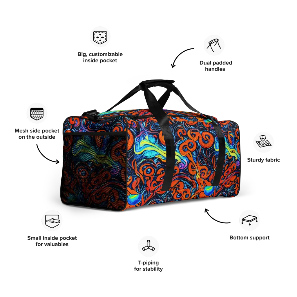 Inferno Current on Duffle Bag — Right Front