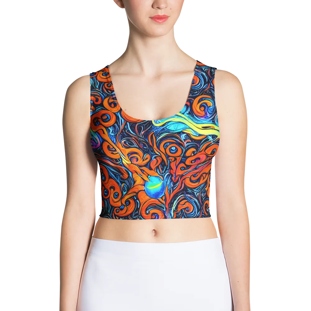 Inferno Current on Crop Top — Front