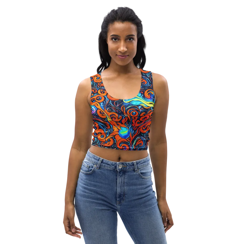 Inferno Current on Crop Top — Front