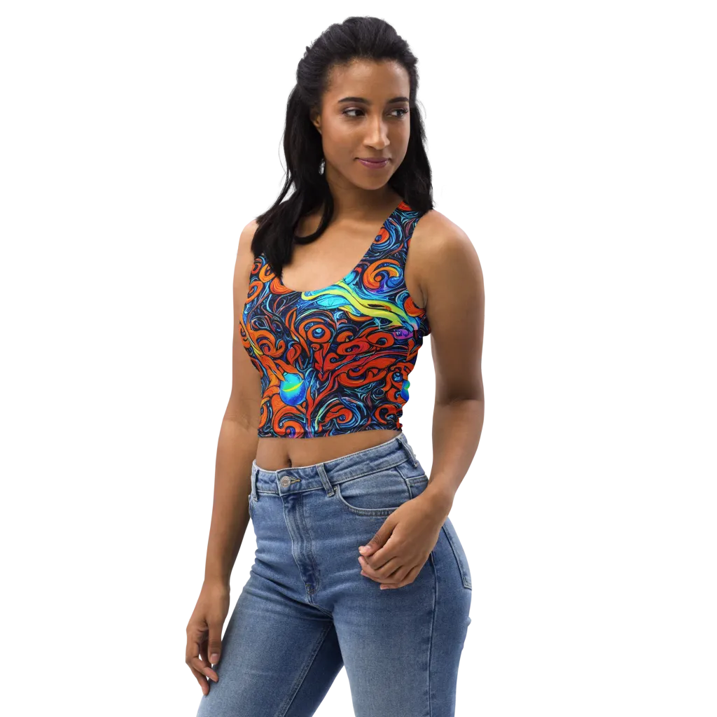 Inferno Current on Crop Top — Left Front