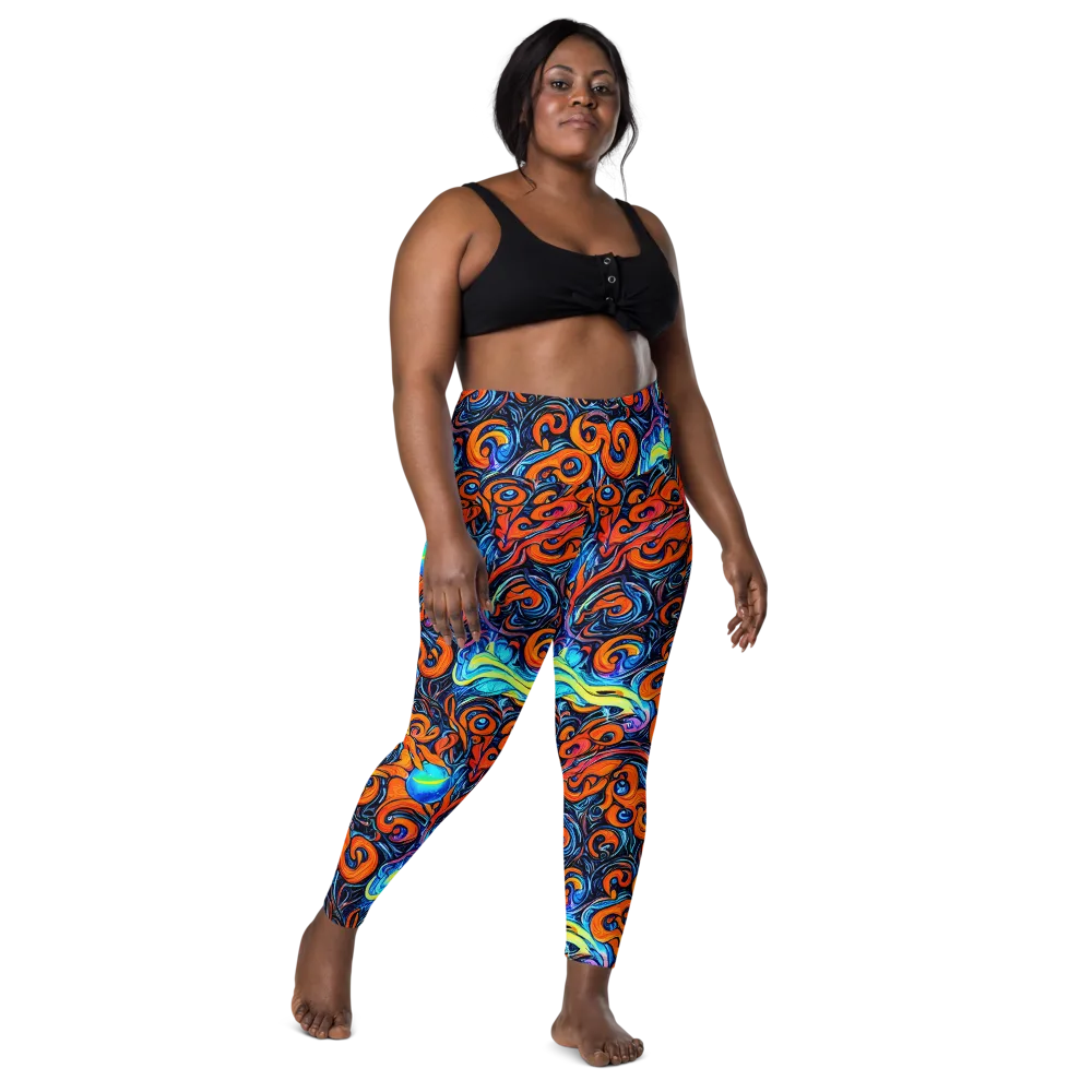 Inferno Current on Leggings with Pockets — Front