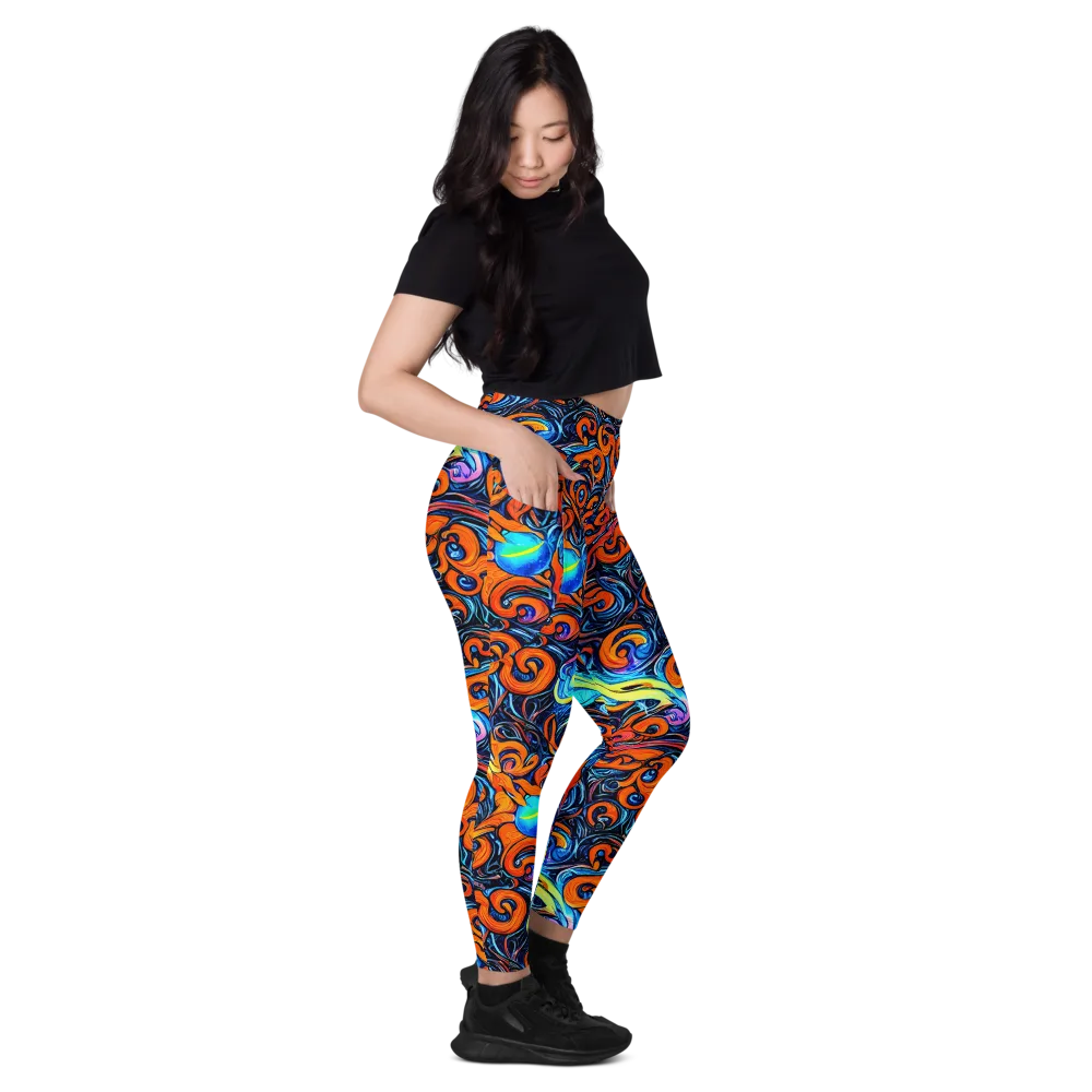 Inferno Current on Leggings with Pockets — Right