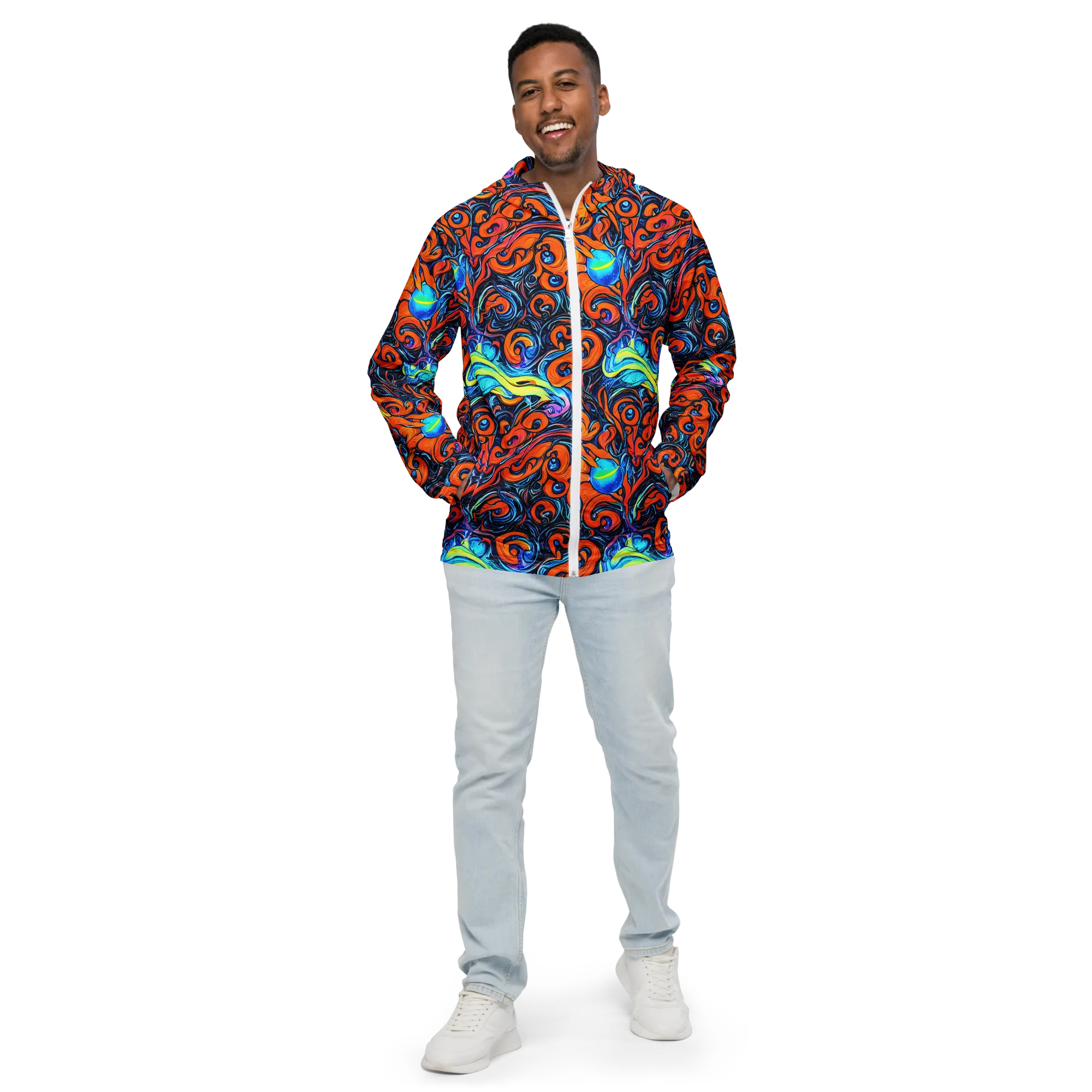 Inferno Current on Men's Windbreaker — Front
