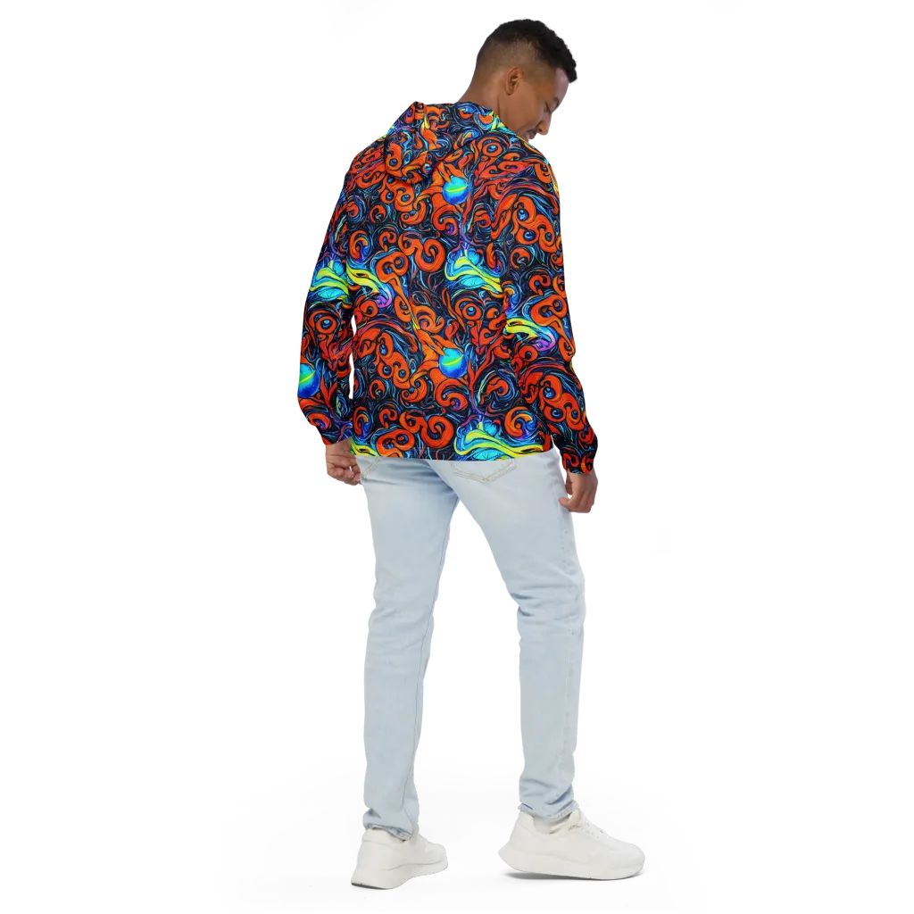 Inferno Current on Men's Windbreaker — Back