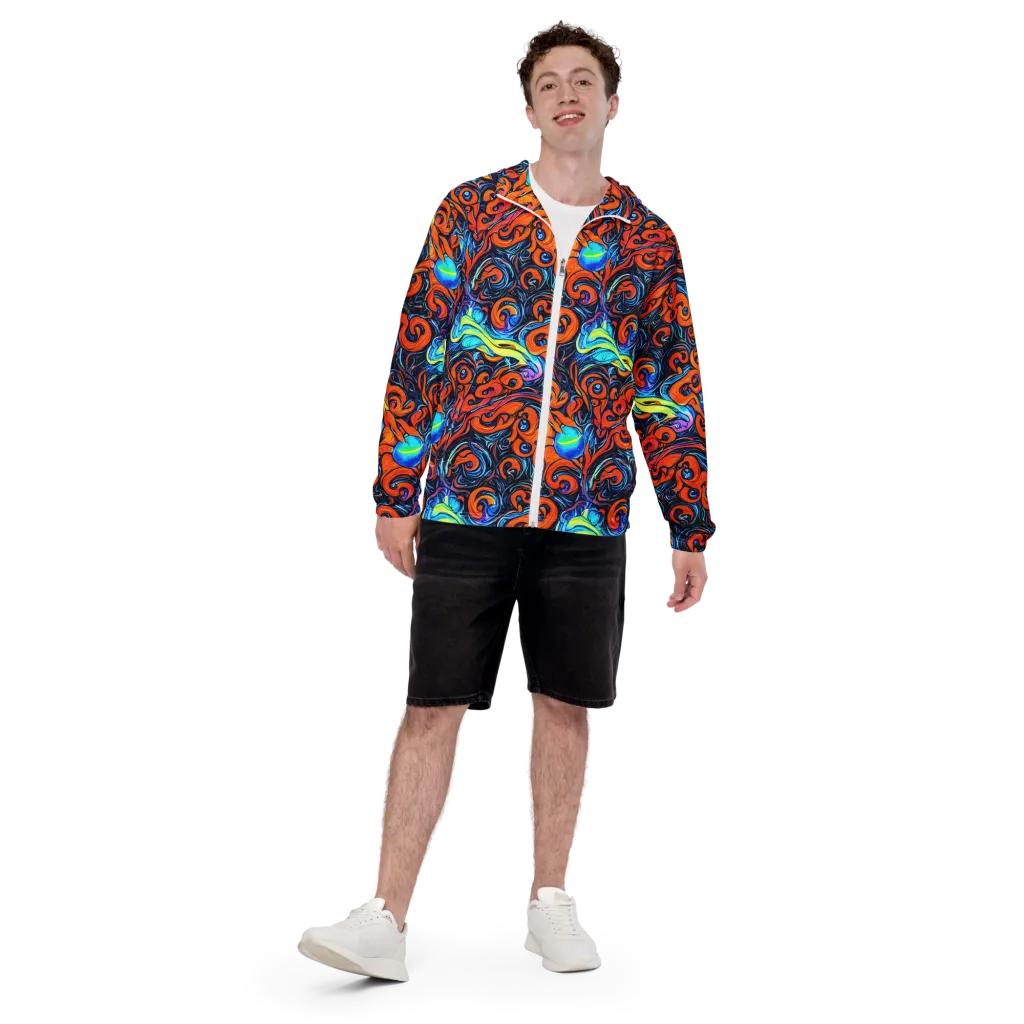 Inferno Current on Men's Windbreaker — Front