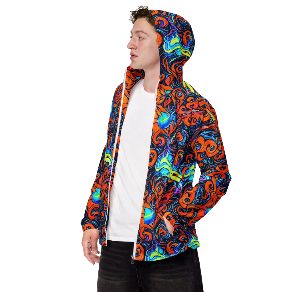 Inferno Current on Men's Windbreaker — Left Front