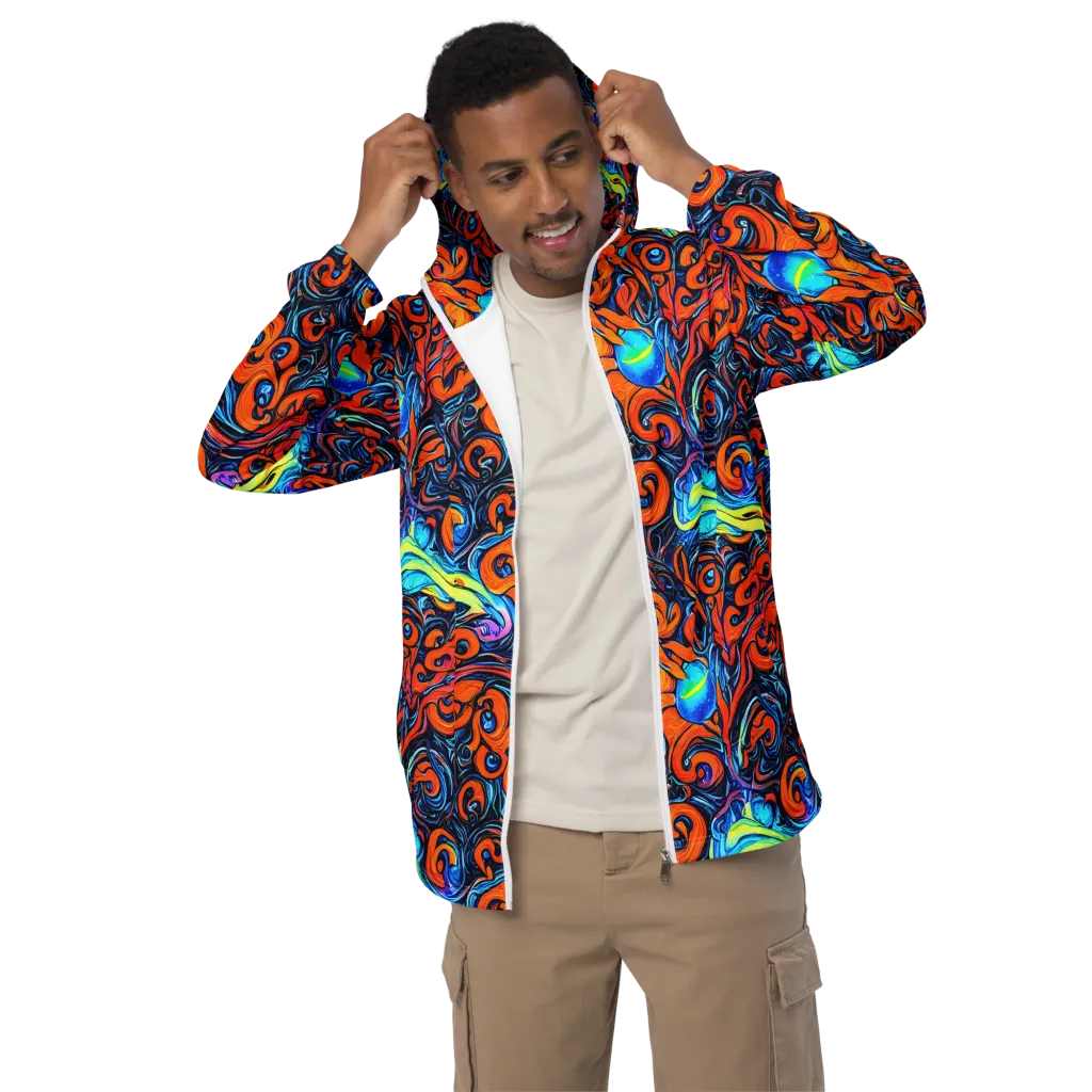 Inferno Current on Men's Windbreaker — Front