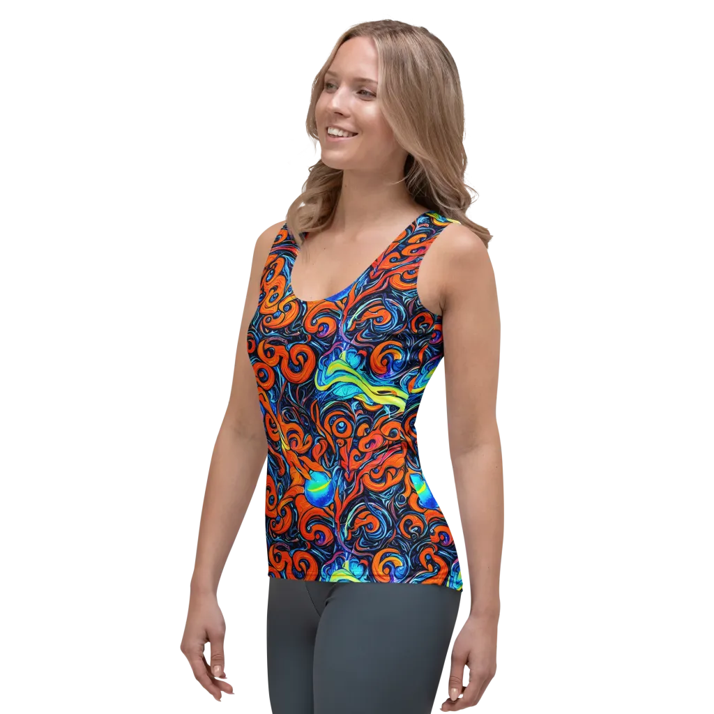 Inferno Current on Women's Tank Top — Left Front
