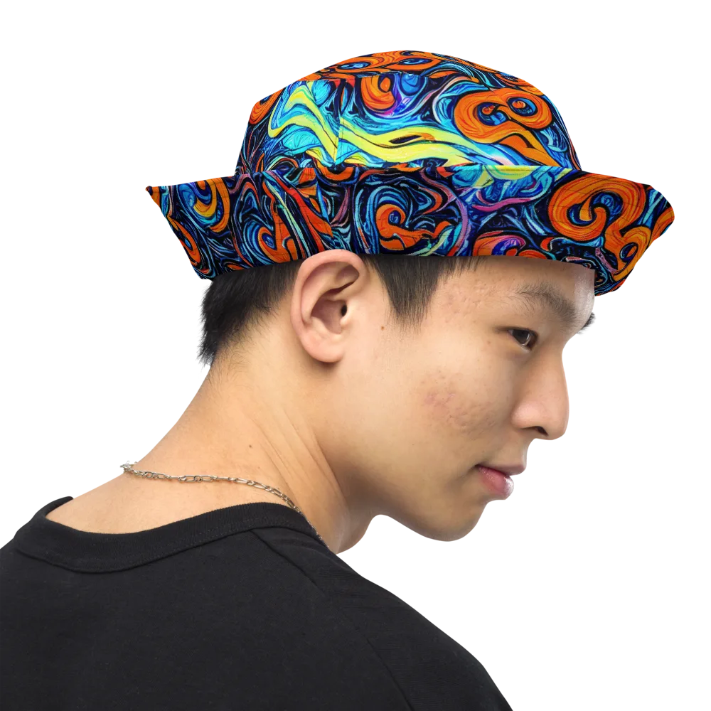 Inferno Current on Reversible Bucket Hat — Right Outside