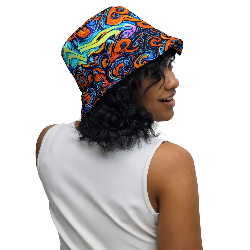 Inferno Current on Reversible Bucket Hat — Right Outside