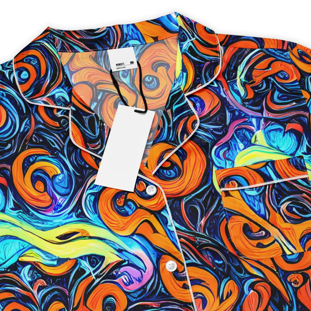 Inferno Current on Women's Short Sleeve Pajama Top — Product details
