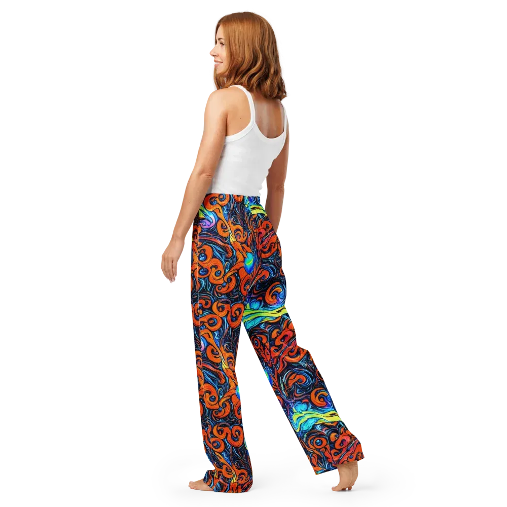 Inferno Current on Women's Pajama Pants — Back