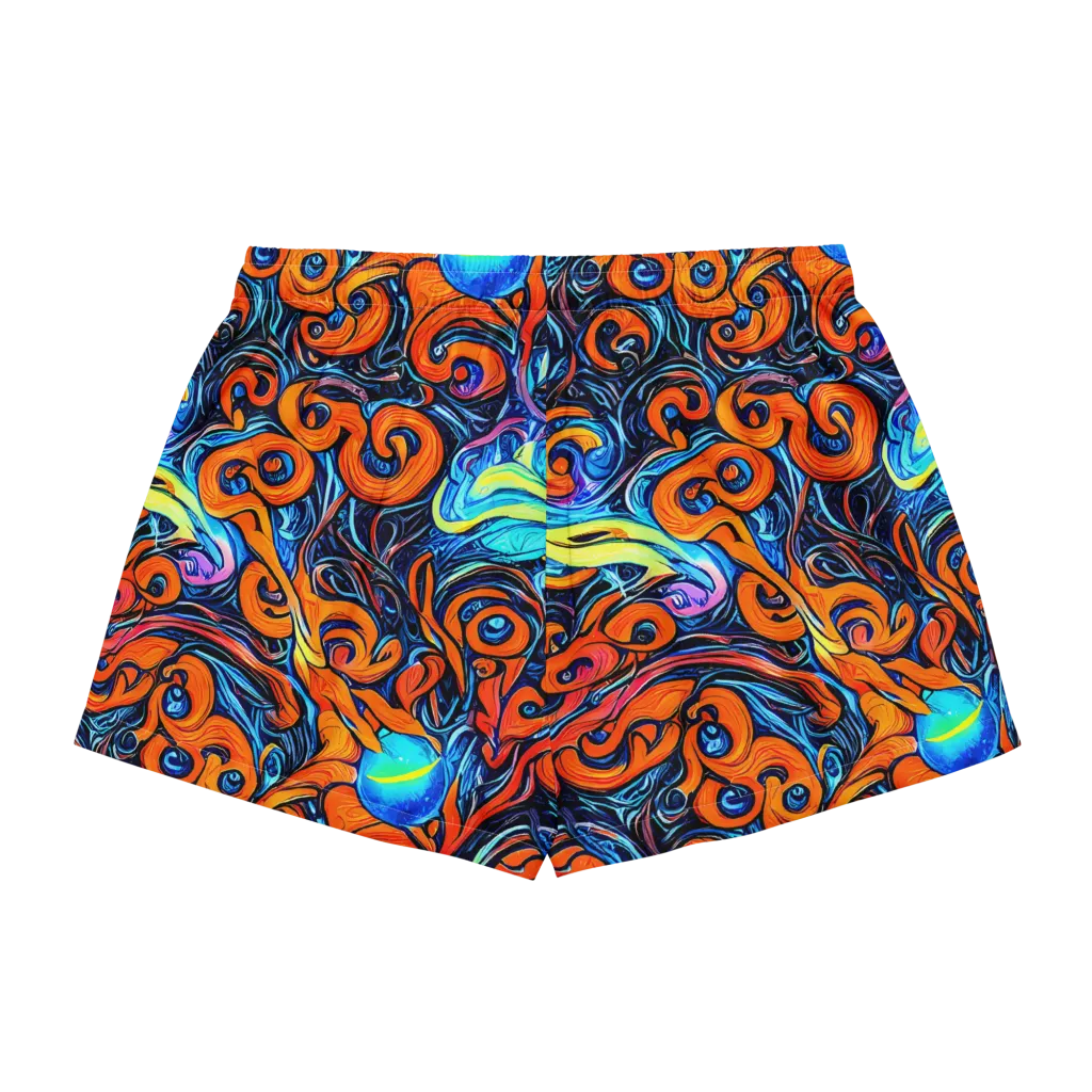 Inferno Current on Women's Pajama Shorts — Back