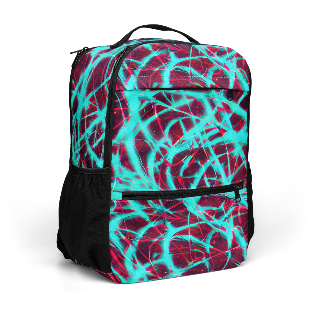 Turquoise Mayhem on Utility Backpack — Right Front