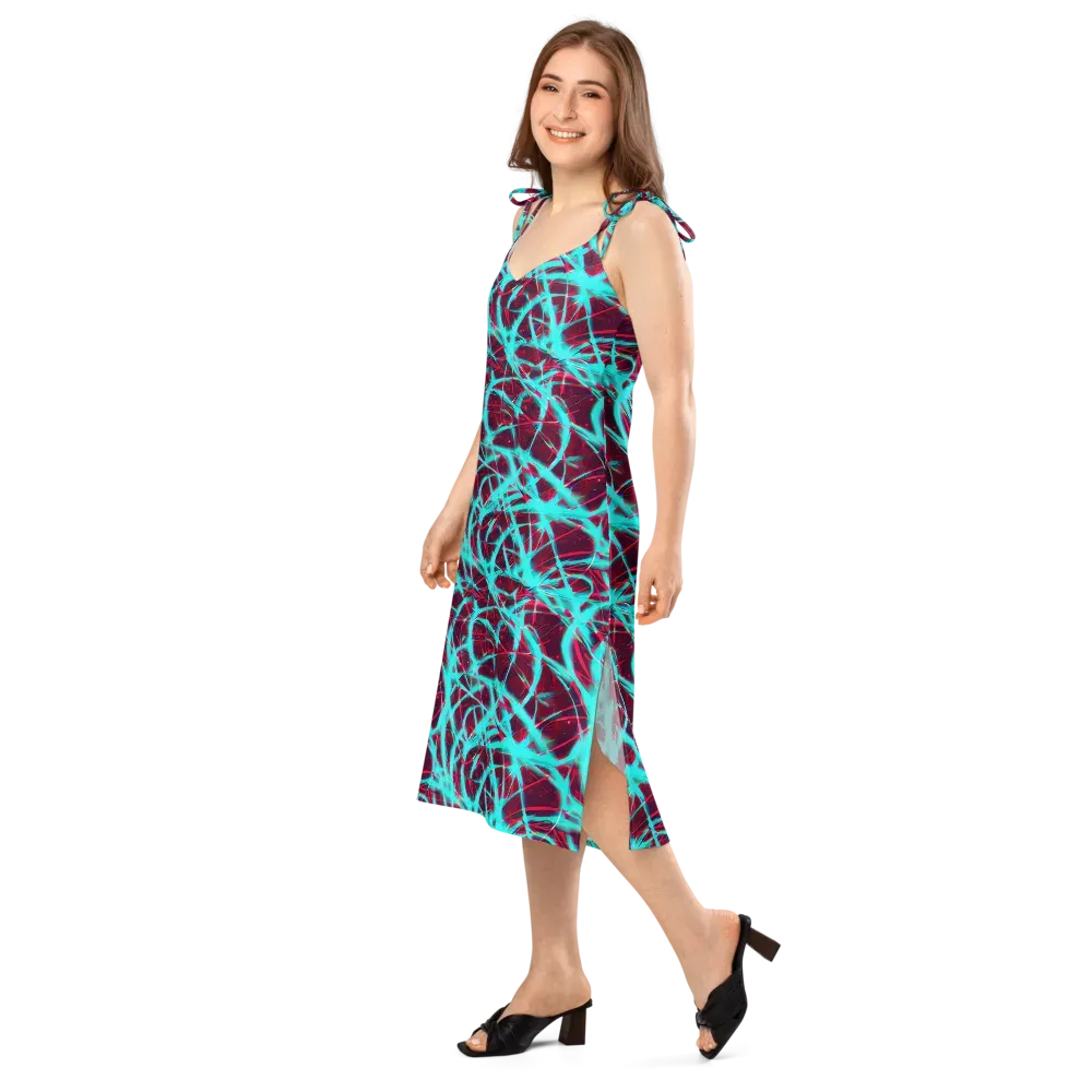 Turquoise Mayhem on Slip Dress — Left Front