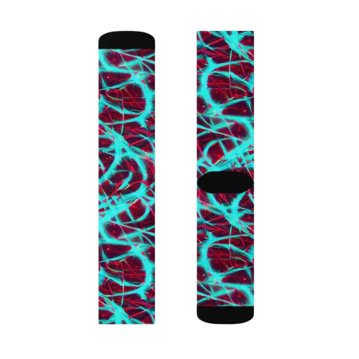 Turquoise Mayhem on a Socks