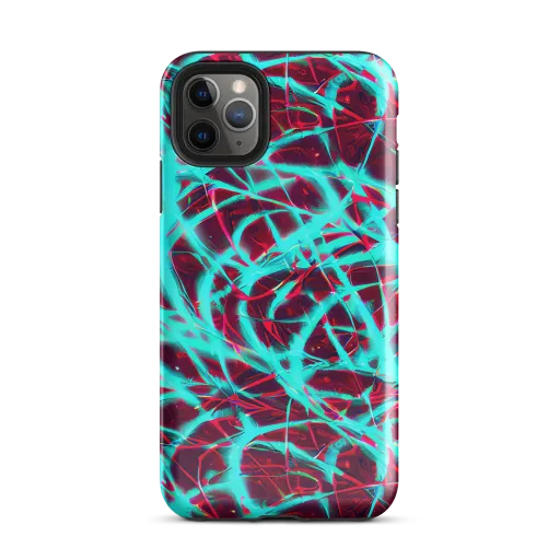 Turquoise Mayhem on a Tough Case for iPhone®