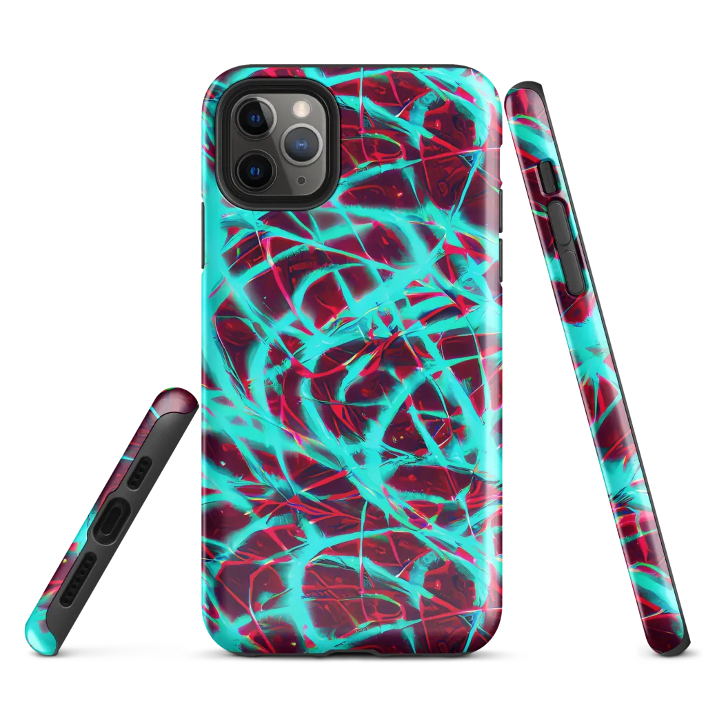 Turquoise Mayhem on Tough Case for iPhone® — Front