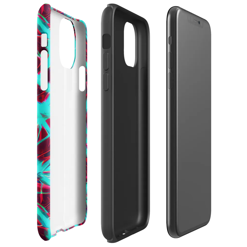 Turquoise Mayhem on Tough Case for iPhone® — Right