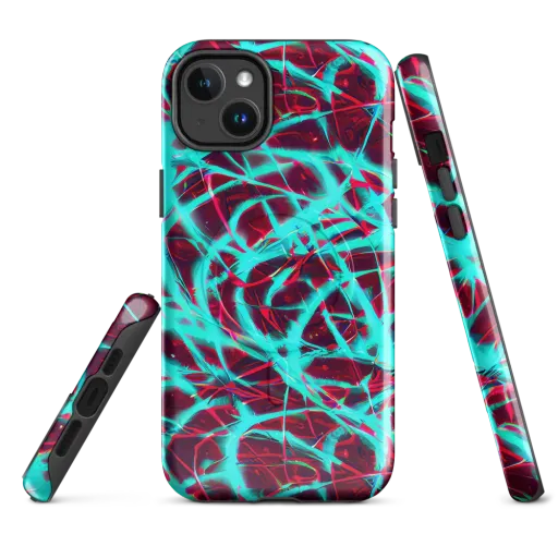 Turquoise Mayhem on a MagSafe Tough Case for iPhone®
