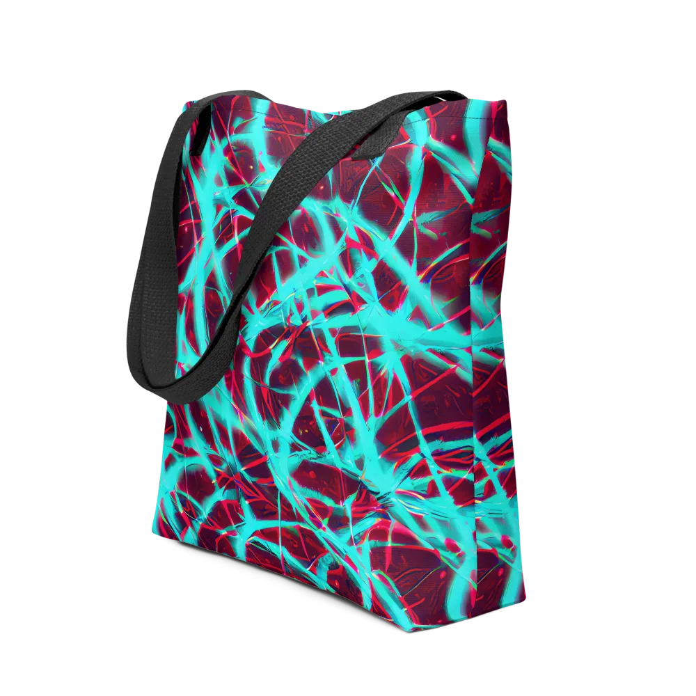 Turquoise Mayhem on Tote Bag — Front