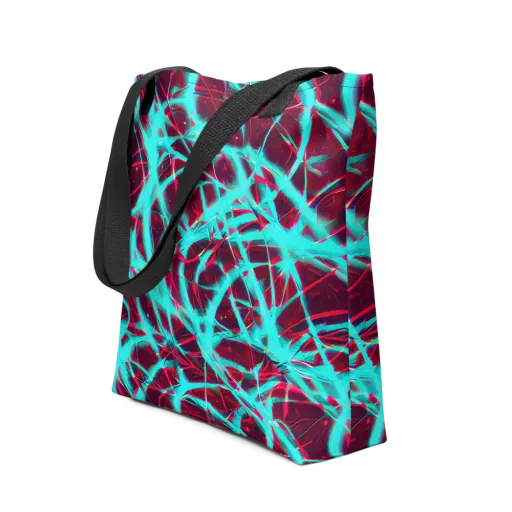 Turquoise Mayhem on a Tote Bag