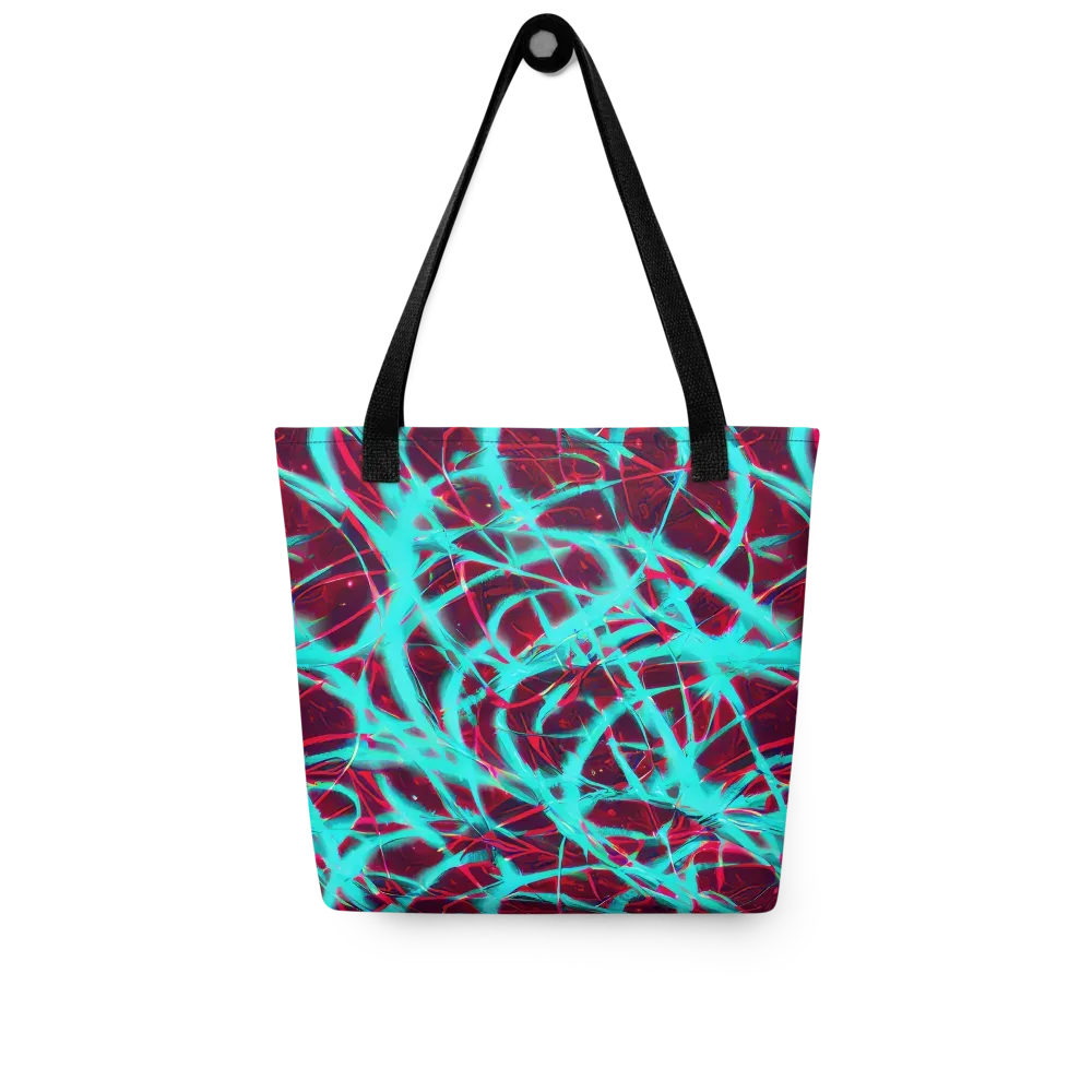 Turquoise Mayhem on Tote Bag — Front