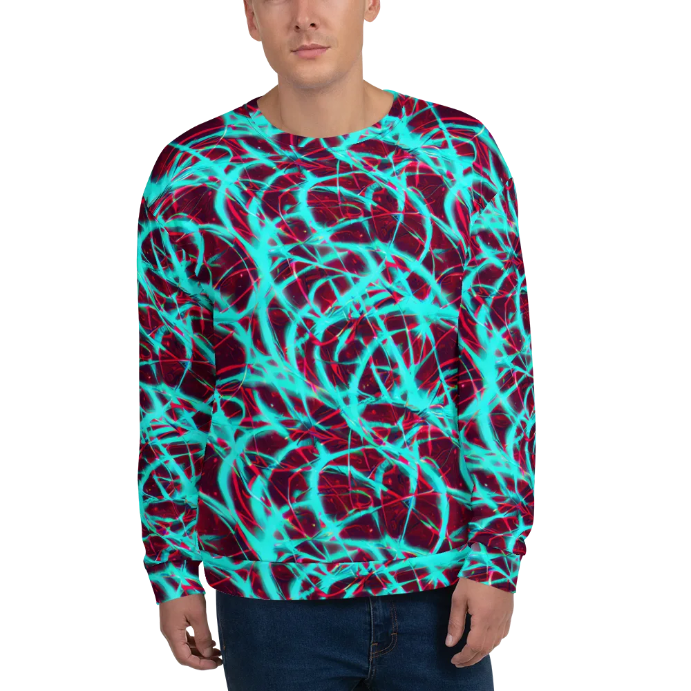 Turquoise Mayhem on Sweatshirt — Front