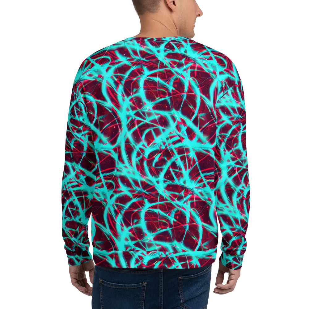 Turquoise Mayhem on Sweatshirt — Back