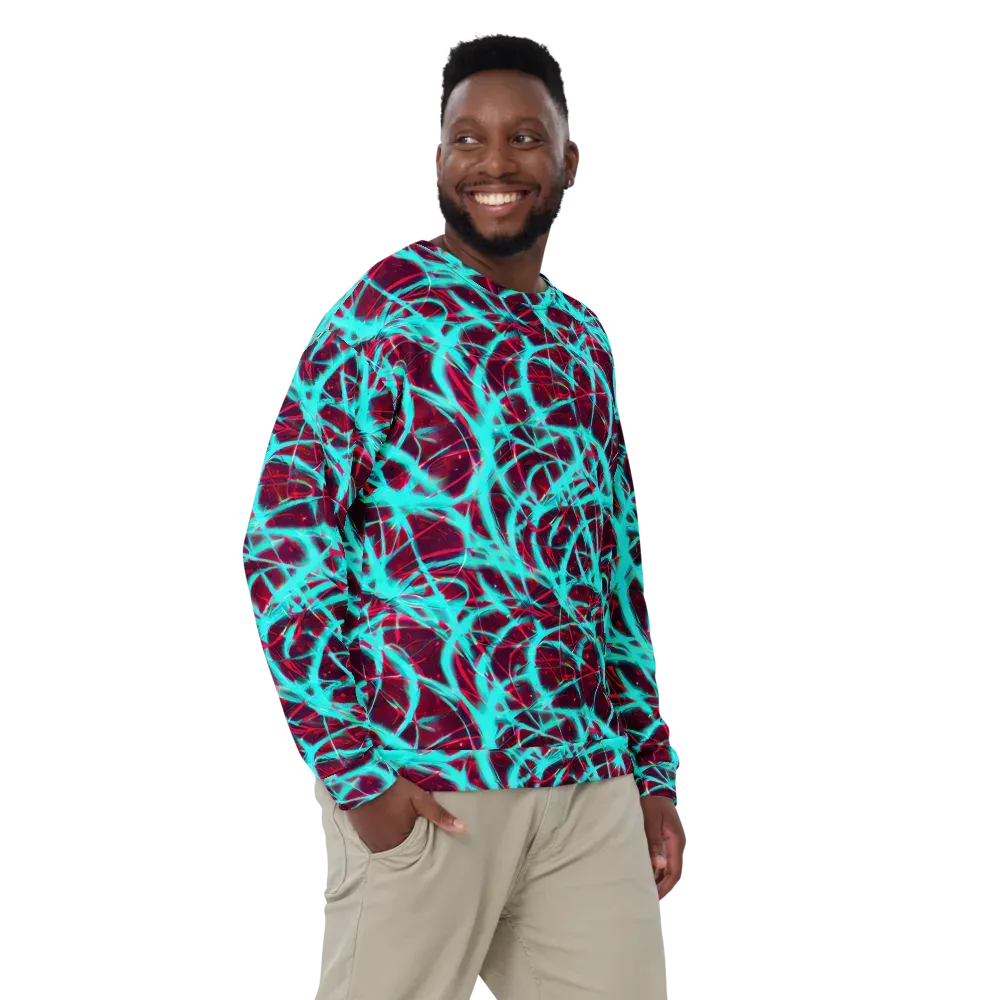Turquoise Mayhem on Sweatshirt — Front