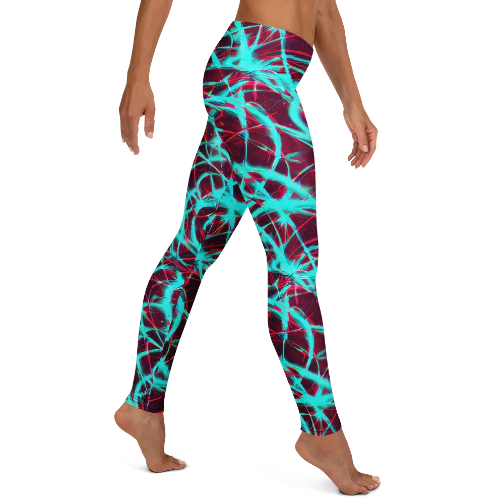 Turquoise Mayhem on Leggings — Right