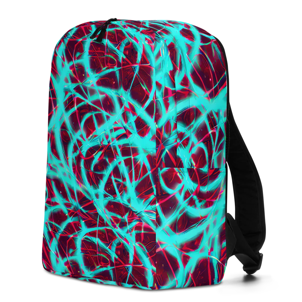 Turquoise Mayhem on Minimalist Backpack — Left