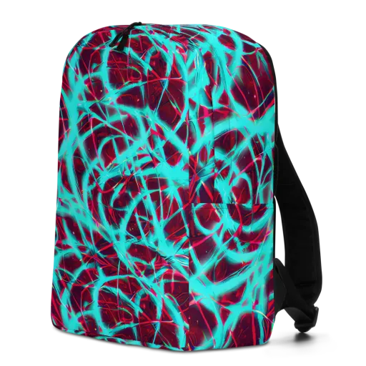 Turquoise Mayhem on a Minimalist Backpack