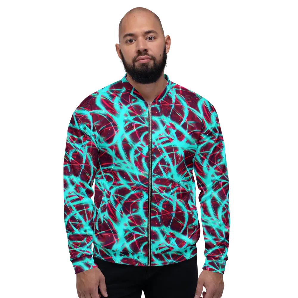 Turquoise Mayhem on Bomber Jacket — Front